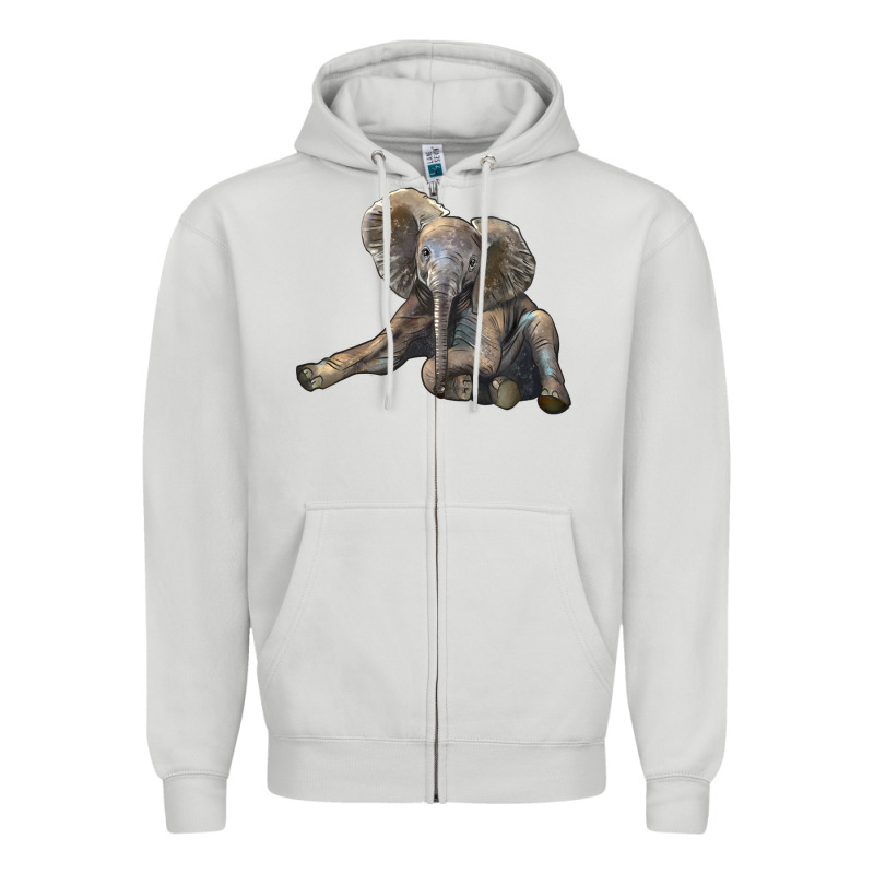 Baby Elephant Zipper Hoodie by LillyAllenDesigns | Teevron