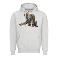Dove Grey Baby Elephant Zipper Hoodie - LillyAllenDesigns