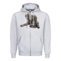 Heather Grey Baby Elephant Zipper Hoodie - LillyAllenDesigns