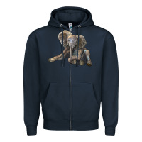 Navy Baby Elephant Zipper Hoodie - LillyAllenDesigns