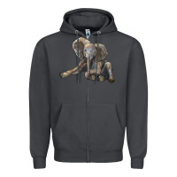 Smoke Baby Elephant Zipper Hoodie - LillyAllenDesigns