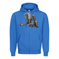 True Royal Baby Elephant Zipper Hoodie - LillyAllenDesigns