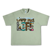 Oil Green camping life Urban Heavy Tee - CowhideDigitalArt