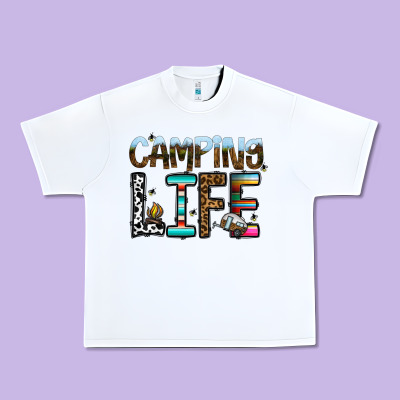 Camping Life Urban Heavy Tee Designed By Cowhidedigitalart