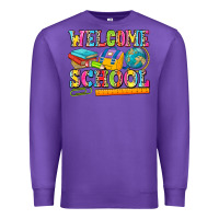 Purple welcome school Premium Sweatshirt - NancyCooperArtShop