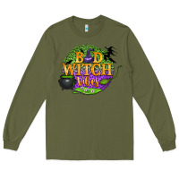 Army Green bad witch vibes Long Sleeve Tee - BundleAndBundleShop