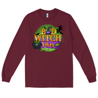 Burgundy bad witch vibes Long Sleeve Tee - BundleAndBundleShop