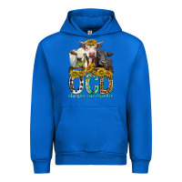 Cobalt Obsessive Cow Disorder with Cows Urban Hoodie - texasbilliewilder
