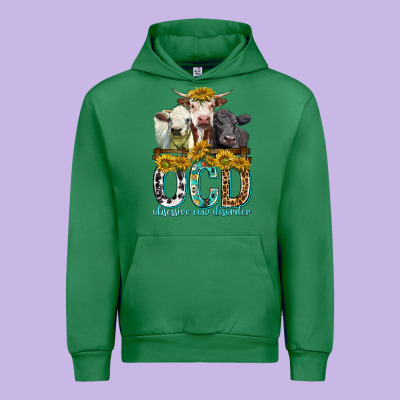 Obsessive Cow Disorder With Cows Urban Hoodie Designed By Texasbilliewilder