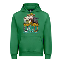 Emerald Obsessive Cow Disorder with Cows Urban Hoodie - texasbilliewilder