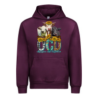 Mauve Wine Obsessive Cow Disorder with Cows Urban Hoodie - texasbilliewilder