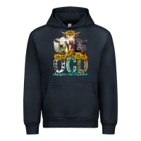 Navy Obsessive Cow Disorder with Cows Urban Hoodie - texasbilliewilder