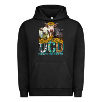 Pigment Black Obsessive Cow Disorder with Cows Urban Hoodie - texasbilliewilder