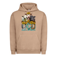 Pigment Burro Obsessive Cow Disorder with Cows Urban Hoodie - texasbilliewilder