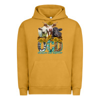 Pigment Peanut Butter Obsessive Cow Disorder with Cows Urban Hoodie - texasbilliewilder