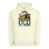 Pigment Pistachio Obsessive Cow Disorder with Cows Urban Hoodie - texasbilliewilder