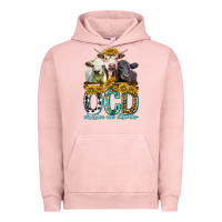 Pigment Salmon Obsessive Cow Disorder with Cows Urban Hoodie - texasbilliewilder