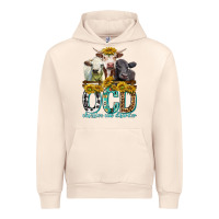 Sandshell Obsessive Cow Disorder with Cows Urban Hoodie - texasbilliewilder
