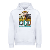 White Obsessive Cow Disorder with Cows Urban Hoodie - texasbilliewilder