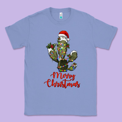 Merry Christmas Cactus Classic Tee Designed By Ranaportraitstore