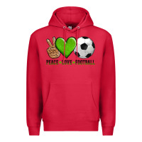 Cardinal peace love soccer Premium Hoodie - AdoDesignShop