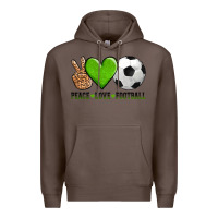 Coffee peace love soccer Premium Hoodie - AdoDesignShop