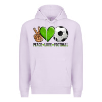 Lilac peace love soccer Premium Hoodie - AdoDesignShop