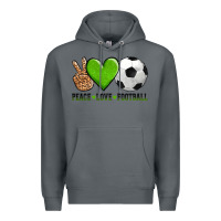 Rock peace love soccer Premium Hoodie - AdoDesignShop
