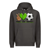 Smoke peace love soccer Premium Hoodie - AdoDesignShop