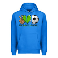 True Royal peace love soccer Premium Hoodie - AdoDesignShop
