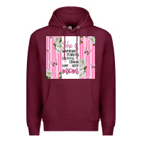 Burgundy mother's day inspirational quotes Premium Hoodie - Artiststas