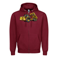 Burgundy Articulated Hauler Zipper Hoodie - LillyAllenDesigns
