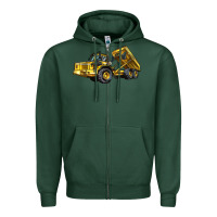 Sports Green Articulated Hauler Zipper Hoodie - LillyAllenDesigns