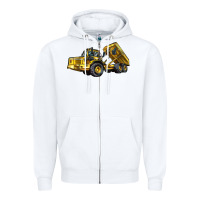 White Articulated Hauler Zipper Hoodie - LillyAllenDesigns