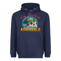 Navy im turtley adorable Heavyweight Hoodie - NancyCooperArtShop