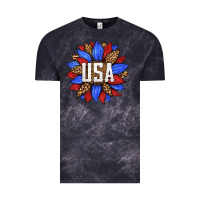 Cloud Black american sunflower Vintage Tee - HRA Design Shop