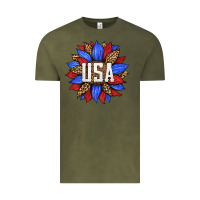 Vintage Olive american sunflower Vintage Tee - HRA Design Shop