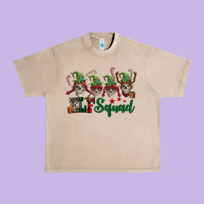 Elf Squad Skulls Urban Heavy Tee Designed By Fadigitalartstudio