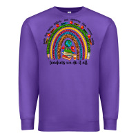 Purple teachers we do it all rainbow Premium Sweatshirt - NancyCooperArtShop