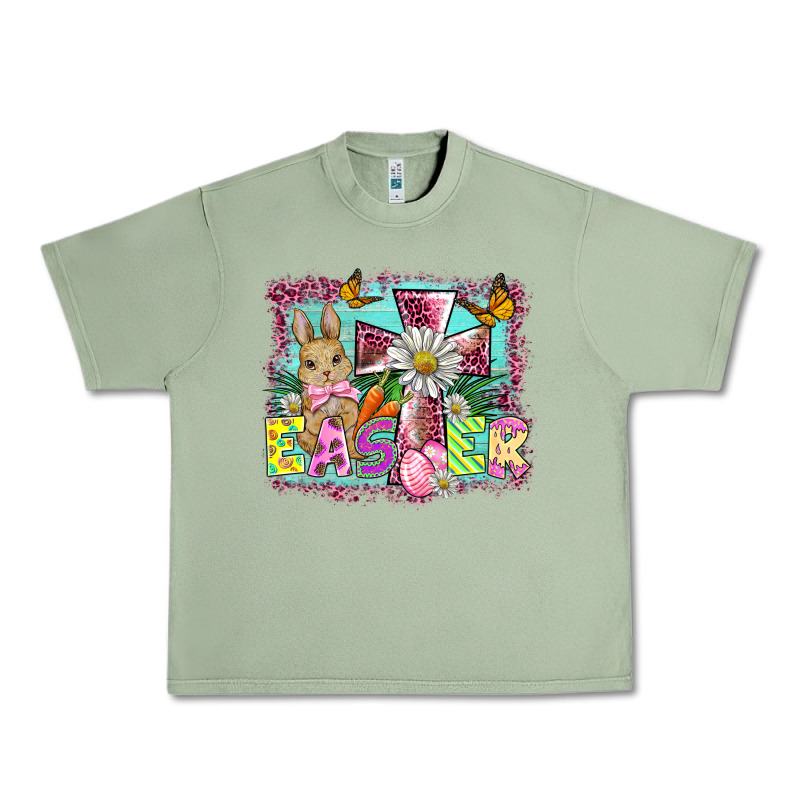 Easter Cross Background Urban Heavy Tee by BarkalooDesign | Teevron
