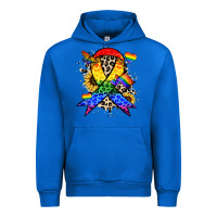 Cobalt Pride ribbon Urban Hoodie - NancyCooperArtShop