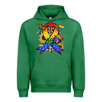 Emerald Pride ribbon Urban Hoodie - NancyCooperArtShop