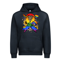 Navy Pride ribbon Urban Hoodie - NancyCooperArtShop