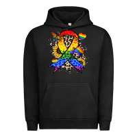 Pigment Black Pride ribbon Urban Hoodie - NancyCooperArtShop