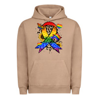 Pigment Burro Pride ribbon Urban Hoodie - NancyCooperArtShop