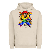 Pigment French Oak Pride ribbon Urban Hoodie - NancyCooperArtShop