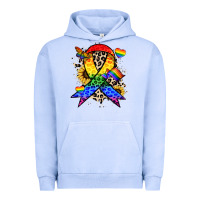 Pigment Grape Ice Pride ribbon Urban Hoodie - NancyCooperArtShop