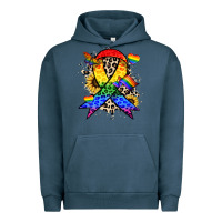 Pigment Midnight Navy Pride ribbon Urban Hoodie - NancyCooperArtShop