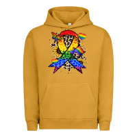 Pigment Peanut Butter Pride ribbon Urban Hoodie - NancyCooperArtShop