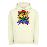Pigment Pistachio Pride ribbon Urban Hoodie - NancyCooperArtShop